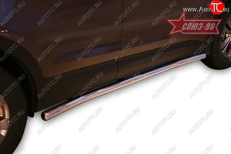 13 445 р. Защита порогов Souz-96 (d60)  Hyundai Santa Fe  DM (2012-2016) дорестайлинг  с доставкой в г. Пермь