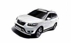Защита порогов из круглой трубы диаметром 63 мм Petroil Tuning Hyundai Santa Fe  DM (2012-2016) дорестайлинг (Нержавеющая полированная сталь)