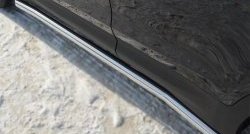70 999 р. Защита порогов из круглой трубы диаметром 63 мм Russtal Hyundai Santa Fe DM дорестайлинг (2012-2016) (Защита порогов с со скосами на торцах (вариант 1))  с доставкой в г. Пермь. Увеличить фотографию 3