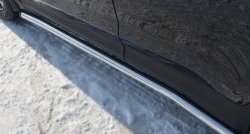 70 999 р. Защита порогов из круглой трубы диаметром 63 мм Russtal Hyundai Santa Fe DM дорестайлинг (2012-2016) (Защита порогов с со скосами на торцах (вариант 1))  с доставкой в г. Пермь. Увеличить фотографию 6