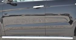 70 999 р. Защита порогов из круглой трубы диаметром 63 мм Russtal Hyundai Santa Fe DM дорестайлинг (2012-2016) (Защита порогов с со скосами на торцах (вариант 1))  с доставкой в г. Пермь. Увеличить фотографию 10