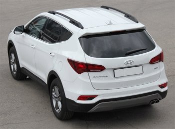 9 249 р. Комплект рейлингов АПС  Hyundai Santa Fe  DM (2012-2019) дорестайлинг, рестайлинг (Черные, без поперечин)  с доставкой в г. Пермь. Увеличить фотографию 4
