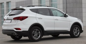 9 249 р. Комплект рейлингов АПС  Hyundai Santa Fe  DM (2012-2019) дорестайлинг, рестайлинг (Черные, без поперечин)  с доставкой в г. Пермь. Увеличить фотографию 5
