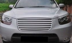 7 249 р. Решётка радиатора CT Hyundai Santa Fe CM дорестайлинг (2006-2009) (Неокрашенная)  с доставкой в г. Пермь. Увеличить фотографию 2