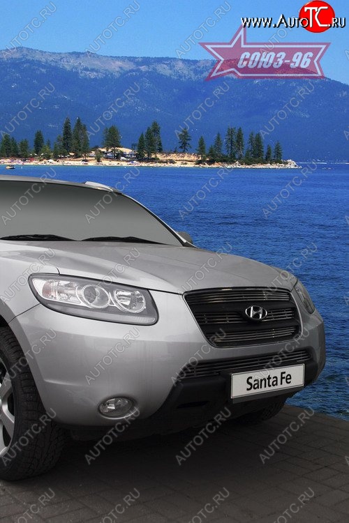 5 354 р. Декоративные элементы решетки радиатора Souz-96 (d10) Hyundai Santa Fe CM дорестайлинг (2006-2009)  с доставкой в г. Пермь