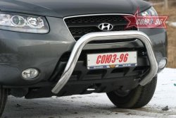 Защита переднего бампера Souz-96 (d76) Hyundai Santa Fe  CM (2006-2009) дорестайлинг