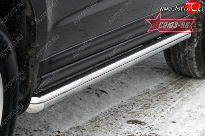12 689 р. Защита порогов Souz-96 (d60)  Hyundai Santa Fe  CM (2006-2009) дорестайлинг  с доставкой в г. Пермь