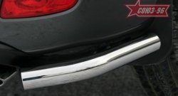 Защита заднего бампера из боковых уголков Souz-96 (d60) Hyundai Santa Fe  CM (2006-2009) дорестайлинг