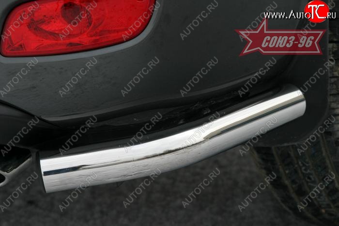 7 244 р. Защита заднего бампера из боковых уголков Souz-96 (d60) Hyundai Santa Fe CM дорестайлинг (2006-2009)  с доставкой в г. Пермь