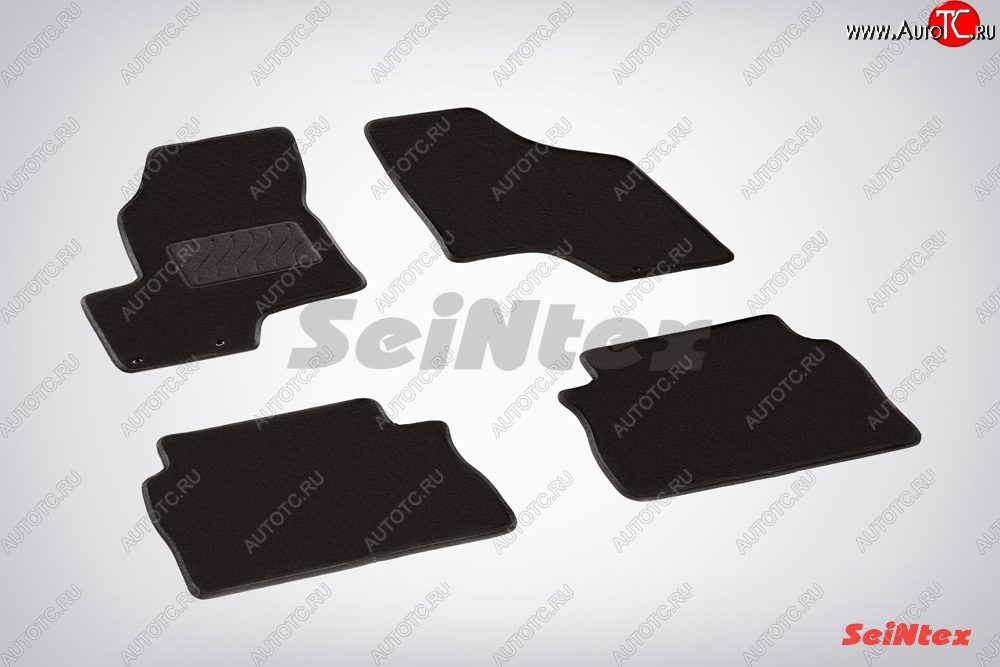 2 999 р. Коврики в салон SeiNtex Premium LUX 4 шт. (ворсовые)  Hyundai Santa Fe  CM (2006-2009) дорестайлинг  с доставкой в г. Пермь