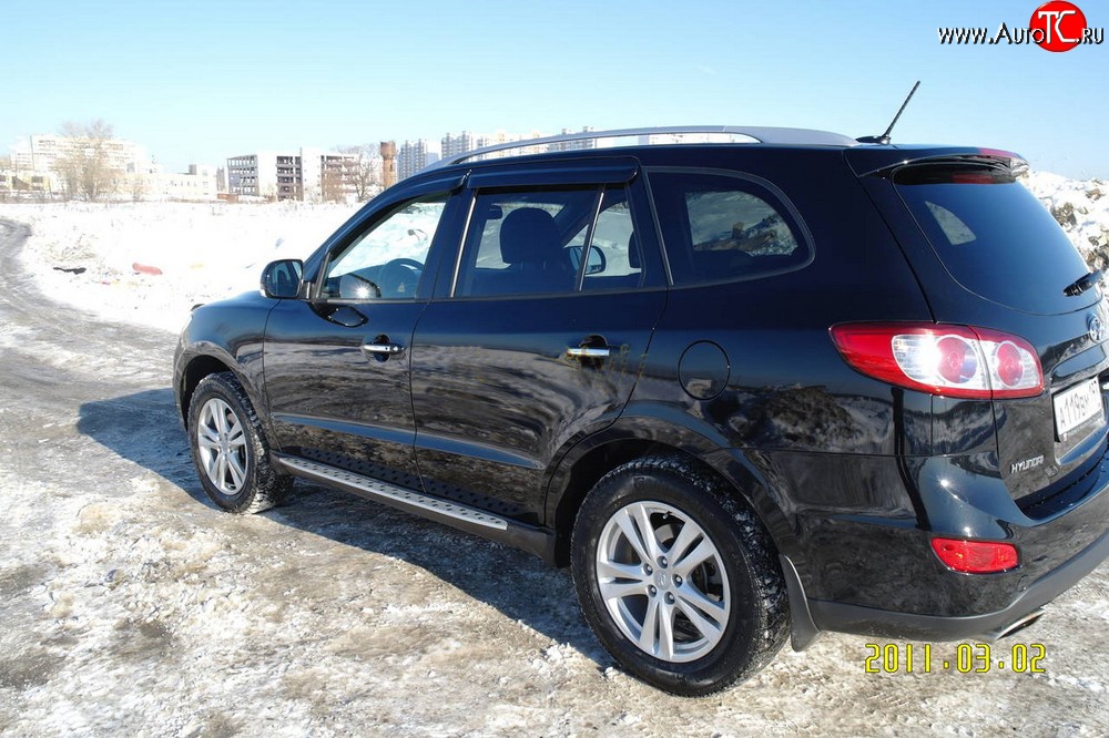 13 549 р. Пороги BMW Style Hyundai Santa Fe CM рестайлинг (2009-2012)  с доставкой в г. Пермь