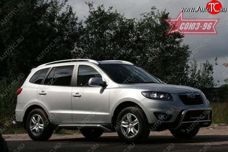 13 229 р. Защита порогов Souz-96 (d60) Hyundai Santa Fe CM рестайлинг (2009-2012)  с доставкой в г. Пермь