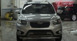 Защита переднего бампера одинарная Souz-96 (d76) Hyundai Santa Fe  CM (2009-2012) рестайлинг