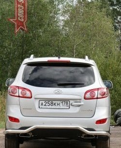 11 159 р. Защита заднего бампера Souz-96 (d60) Hyundai Santa Fe CM рестайлинг (2009-2012)  с доставкой в г. Пермь. Увеличить фотографию 3
