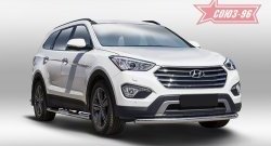 Защита переднего бампера одинарная Souz-96 (d76) Hyundai Grand Santa Fe  1 DM (2013-2016) дорестайлинг
