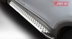 10 079 р. Пороги из алюминиевого профиля Souz-96  Hyundai Grand Santa Fe  1 DM (2013-2016) дорестайлинг  с доставкой в г. Пермь. Увеличить фотографию 2