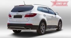 Защита заднего бампера Souz-96 (d60) Hyundai Grand Santa Fe  1 DM (2013-2016) дорестайлинг