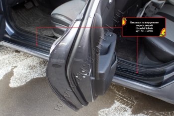2 499 р. Накладки порогов в дверной проем на RA Hyundai Solaris HCR седан дорестайлинг (2017-2020) (Комплект (4 шт.))  с доставкой в г. Пермь. Увеличить фотографию 3