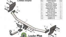 7 199 р. Фаркоп (седан) Лидер Плюс. Hyundai Solaris HCR седан дорестайлинг (2017-2020) (Без электропакета)  с доставкой в г. Пермь. Увеличить фотографию 2