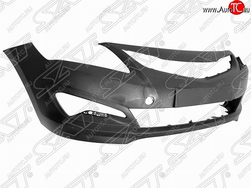 2 699 р. Передний бампер SAT (первичное сырье) Hyundai Solaris RBr седан рестайлинг (2014-2017) (Неокрашенный)  с доставкой в г. Пермь