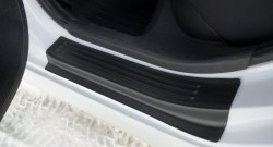 1 499 р. Накладки порожков салона RA Hyundai Solaris RBr седан рестайлинг (2014-2017) (Комплект (4 шт.))  с доставкой в г. Пермь. Увеличить фотографию 3