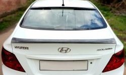3 089 р. Козырёк на заднее стекло Драйв  Hyundai Solaris  RBr (2010-2017) седан дорестайлинг, седан рестайлинг (Неокрашенный)  с доставкой в г. Пермь. Увеличить фотографию 2