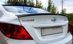 3 089 р. Козырёк на заднее стекло Драйв  Hyundai Solaris  RBr (2010-2017) седан дорестайлинг, седан рестайлинг (Неокрашенный)  с доставкой в г. Пермь. Увеличить фотографию 3