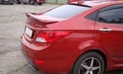 3 299 р. Козырёк на заднее лобовое стекло Sport v2  Hyundai Solaris  RBr (2010-2017), KIA Rio  3 QB (2011-2017) (Неокрашенный)  с доставкой в г. Пермь. Увеличить фотографию 3