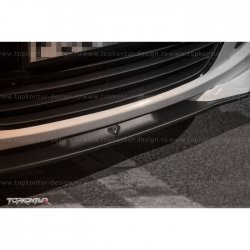 2 899 р. Накладка на передний бампер TopKontur Design v2  Hyundai Solaris  RBr (2010-2014) седан дорестайлинг, хэтчбэк дорестайлинг (Неокрашенная)  с доставкой в г. Пермь. Увеличить фотографию 2