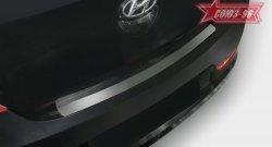1 664 р. Накладка на задний бампер 5D Souz-96  Hyundai Solaris  RBr (2010-2017) седан дорестайлинг, седан рестайлинг  с доставкой в г. Пермь. Увеличить фотографию 2
