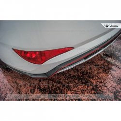 8 999 р. Накладка на задний бампер TopKontur Design  Hyundai Solaris  RBr (2010-2014) седан дорестайлинг (Неокрашенная)  с доставкой в г. Пермь. Увеличить фотографию 6