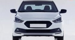 13 499 р. Передний бампер Sport  Hyundai Solaris  RBr (2010-2014) седан дорестайлинг, хэтчбэк дорестайлинг (Неокрашенный)  с доставкой в г. Пермь. Увеличить фотографию 3