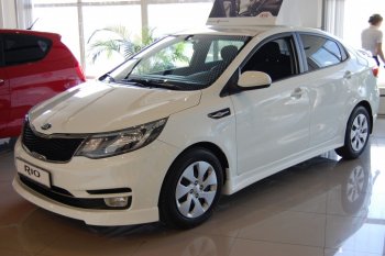 11 699 р. Пороги накладки LitCompany KIA Rio 3 QB хэтчбек 5 дв. рестайлинг (2015-2017) (Неокрашенные)  с доставкой в г. Пермь. Увеличить фотографию 3