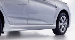 3 599 р. Пороги накладки Sport KIA Rio 3 QB хэтчбек 5 дв. рестайлинг (2015-2017) (Неокрашенные)  с доставкой в г. Пермь. Увеличить фотографию 2