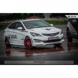 4 999 р. Пороги накладки TopKontur Design KIA Rio 3 QB хэтчбек 5 дв. рестайлинг (2015-2017) (Неокрашенные)  с доставкой в г. Пермь. Увеличить фотографию 2