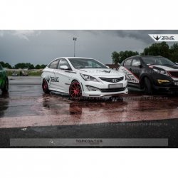 4 999 р. Пороги накладки TopKontur Design KIA Rio 3 QB хэтчбек 5 дв. рестайлинг (2015-2017) (Неокрашенные)  с доставкой в г. Пермь. Увеличить фотографию 3