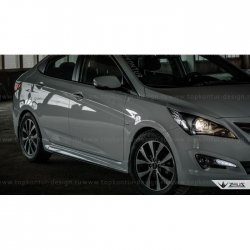 4 999 р. Пороги накладки TopKontur Design KIA Rio 3 QB хэтчбек 5 дв. рестайлинг (2015-2017) (Неокрашенные)  с доставкой в г. Пермь. Увеличить фотографию 9