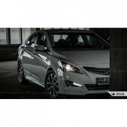 4 999 р. Пороги накладки TopKontur Design KIA Rio 3 QB хэтчбек 5 дв. рестайлинг (2015-2017) (Неокрашенные)  с доставкой в г. Пермь. Увеличить фотографию 10