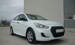 5 799 р. Решётка радиатора YTG  Hyundai Solaris  RBr (2010-2014) седан дорестайлинг (Неокрашенная)  с доставкой в г. Пермь. Увеличить фотографию 2