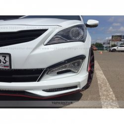 1 499 р. Реснички на фары Zeus Hyundai Solaris RBr седан дорестайлинг (2010-2014) (Неокрашенные)  с доставкой в г. Пермь. Увеличить фотографию 3