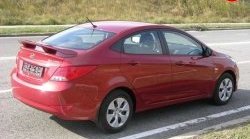 7 699 р. Спойлер Блиц  Hyundai Solaris  RBr (2010-2017) седан дорестайлинг, седан рестайлинг (Неокрашенный)  с доставкой в г. Пермь. Увеличить фотографию 2