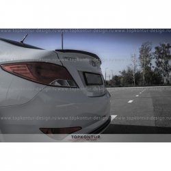 4 499 р. Лип спойлер HS1  Hyundai Solaris  RBr (2010-2014) седан дорестайлинг (Неокрашенный)  с доставкой в г. Пермь. Увеличить фотографию 3