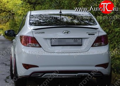 4 499 р. Лип спойлер HS1  Hyundai Solaris  RBr (2010-2014) седан дорестайлинг (Неокрашенный)  с доставкой в г. Пермь