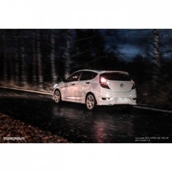 4 699 р. Спойлер TopKontur Design Hyundai Solaris RBr хэтчбэк дорестайлинг (2010-2014) (Неокрашенный)  с доставкой в г. Пермь. Увеличить фотографию 2