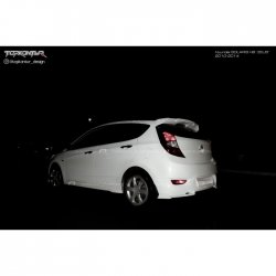 4 699 р. Спойлер TopKontur Design Hyundai Solaris RBr хэтчбэк дорестайлинг (2010-2014) (Неокрашенный)  с доставкой в г. Пермь. Увеличить фотографию 3