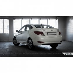 5 399 р. Лип спойлер Zeus  Hyundai Solaris  RBr (2010-2014) седан дорестайлинг (Неокрашенный)  с доставкой в г. Пермь. Увеличить фотографию 3