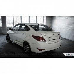 5 399 р. Лип спойлер Zeus  Hyundai Solaris  RBr (2010-2014) седан дорестайлинг (Неокрашенный)  с доставкой в г. Пермь. Увеличить фотографию 13