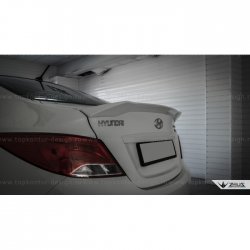 5 399 р. Лип спойлер Zeus  Hyundai Solaris  RBr (2010-2014) седан дорестайлинг (Неокрашенный)  с доставкой в г. Пермь. Увеличить фотографию 7