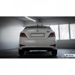 5 399 р. Лип спойлер Zeus  Hyundai Solaris  RBr (2010-2014) седан дорестайлинг (Неокрашенный)  с доставкой в г. Пермь. Увеличить фотографию 8