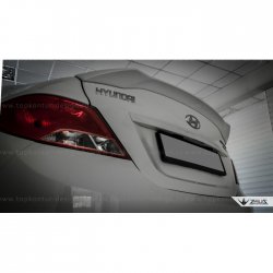 5 399 р. Лип спойлер Zeus  Hyundai Solaris  RBr (2010-2014) седан дорестайлинг (Неокрашенный)  с доставкой в г. Пермь. Увеличить фотографию 9